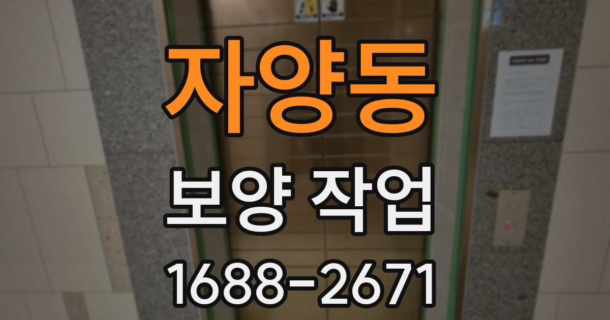 자양동 보양 작업