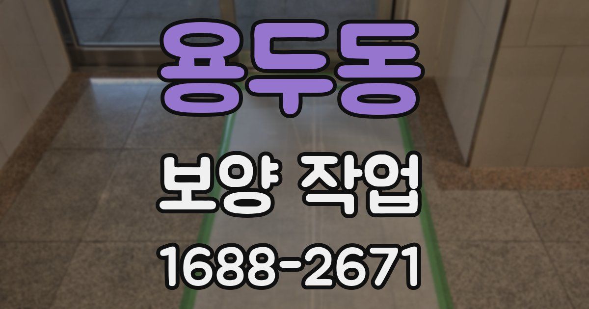 용두동 보양 작업