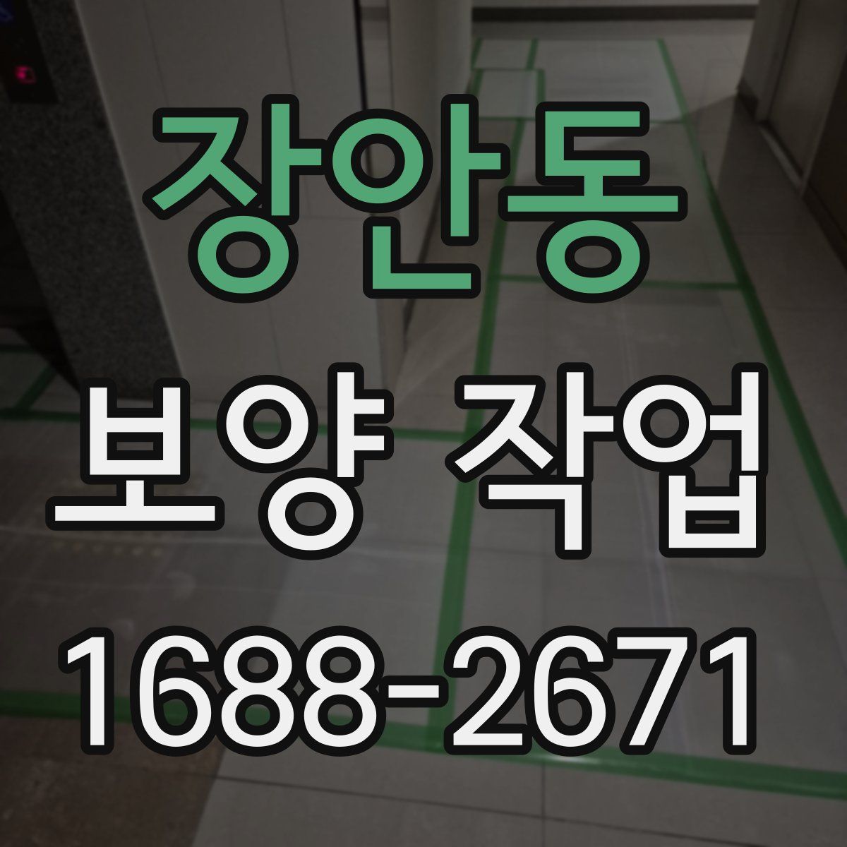 장안동 보양 작업