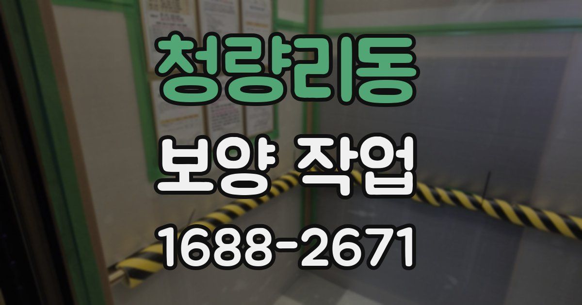 청량리동 보양 작업