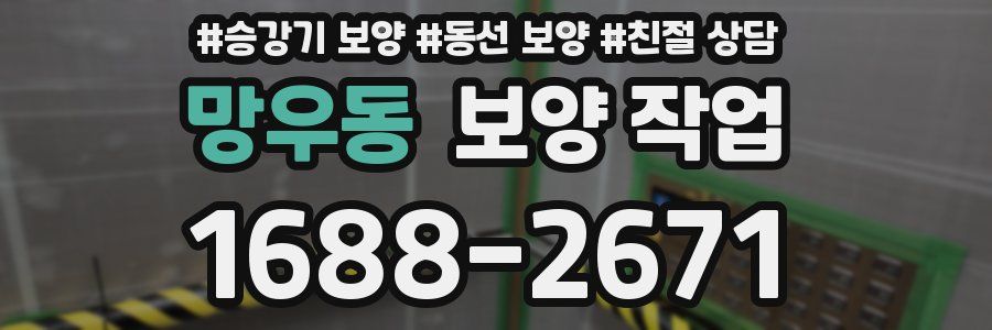 망우동 보양 작업