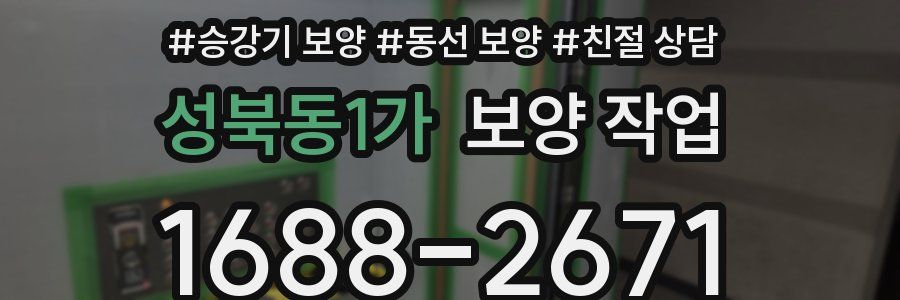 성북동1가 보양 작업