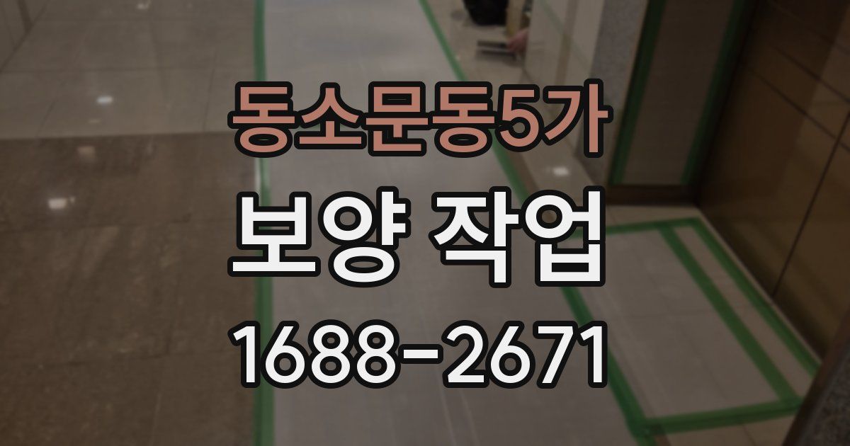 동소문동5가 보양 작업