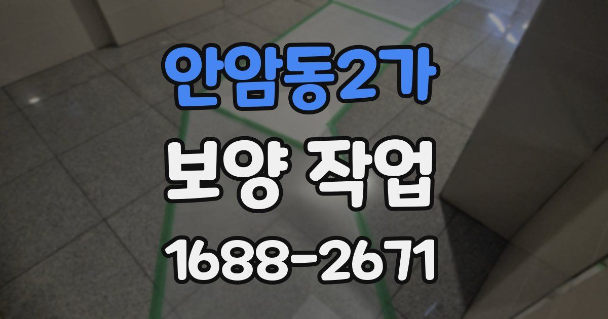 안암동2가 보양 작업
