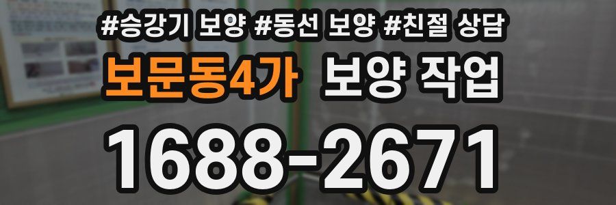 보문동4가 보양 작업