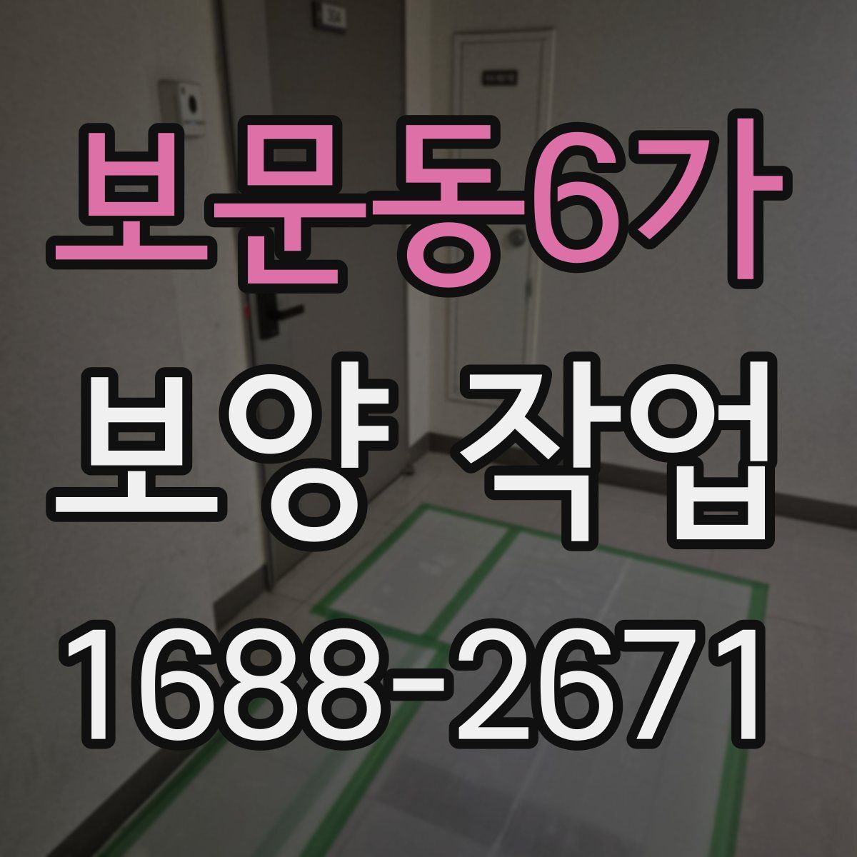 보문동6가 보양 작업