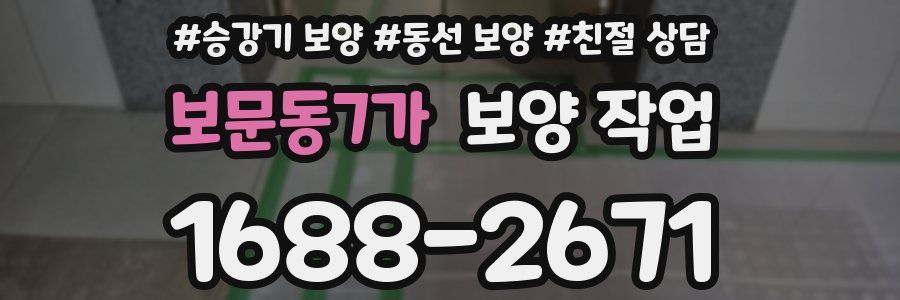 보문동7가 보양 작업