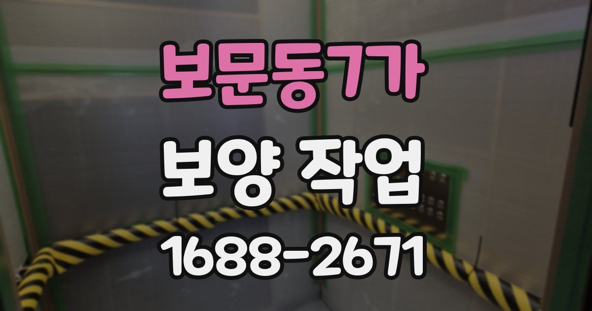 보문동7가 보양 작업