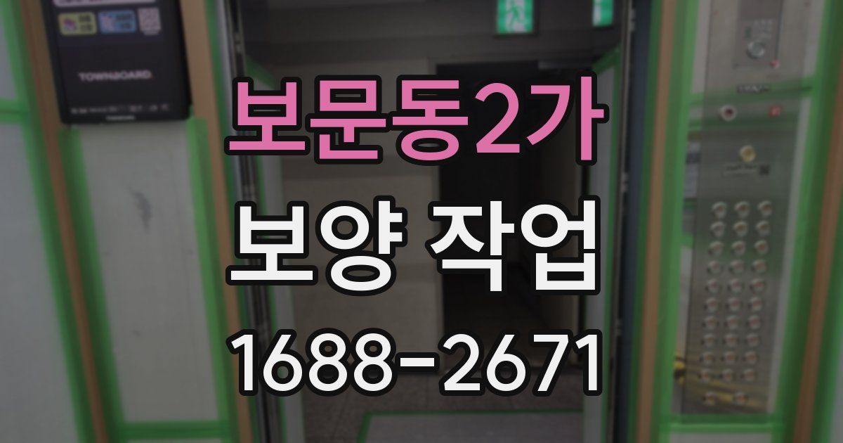 보문동2가 보양 작업