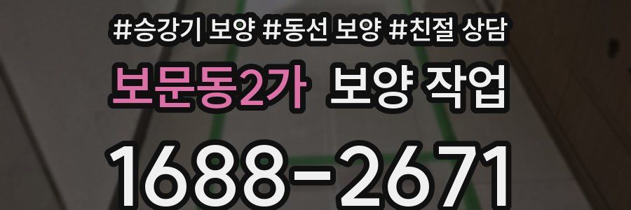 보문동2가 보양 작업