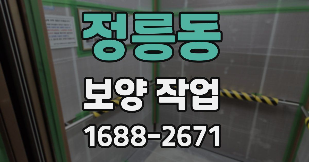 정릉동 보양 작업