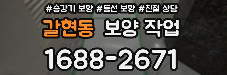 갈현동 보양 작업