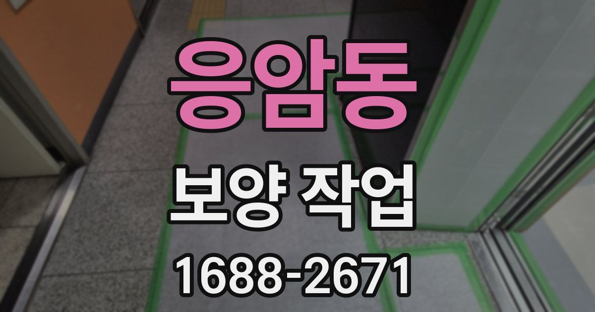 응암동 보양 작업