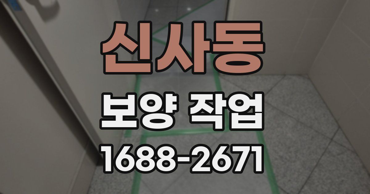 신사동 보양 작업