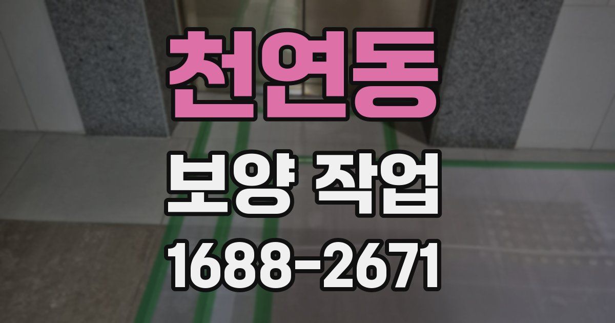 천연동 보양 작업