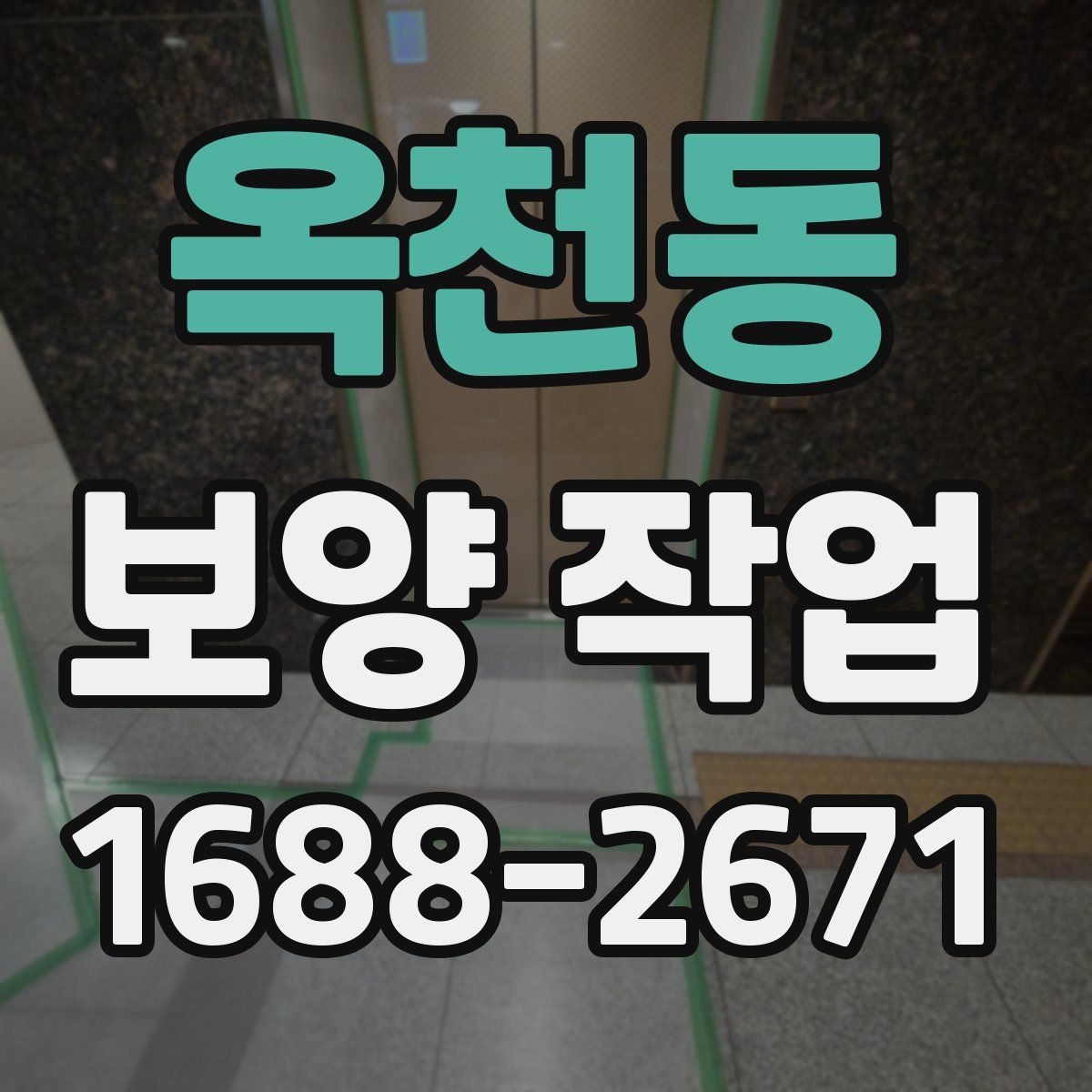 옥천동 보양 작업