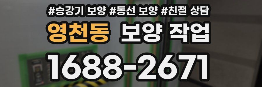 영천동 보양 작업