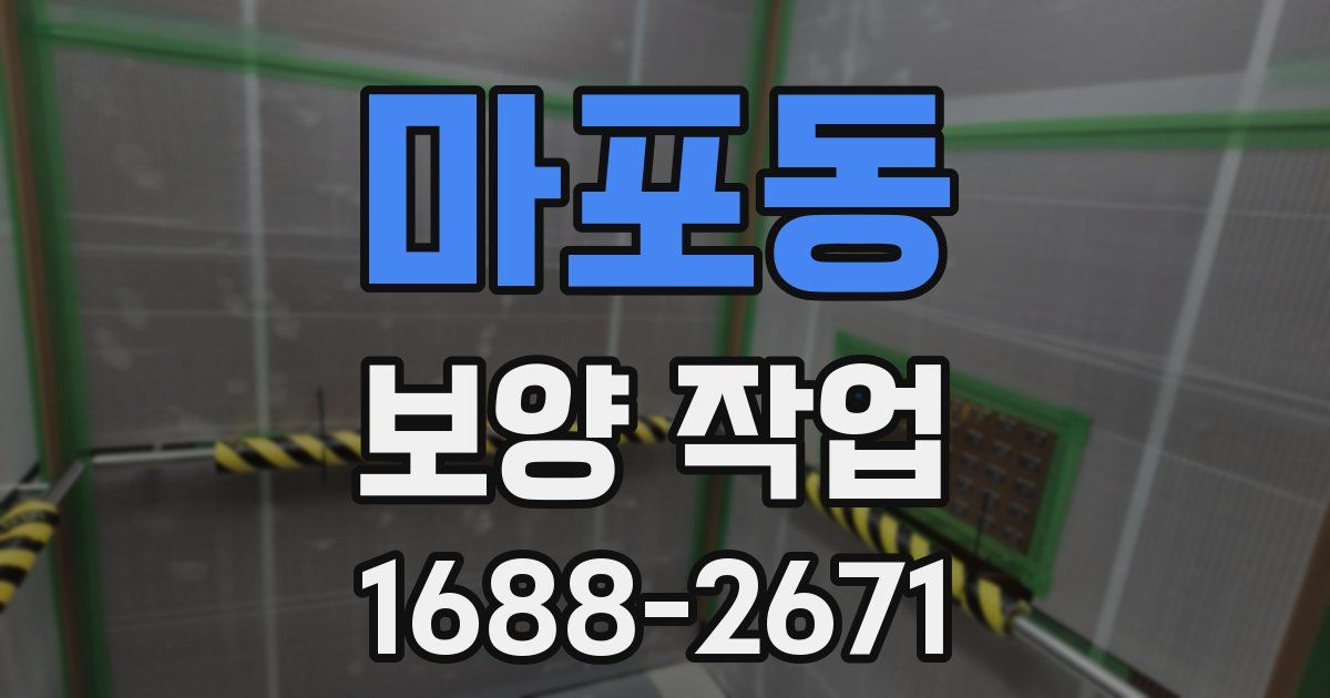마포동 보양 작업