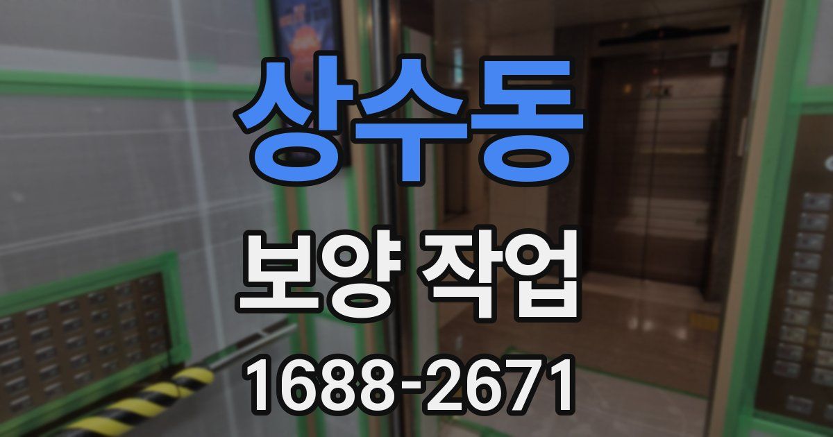 상수동 보양 작업