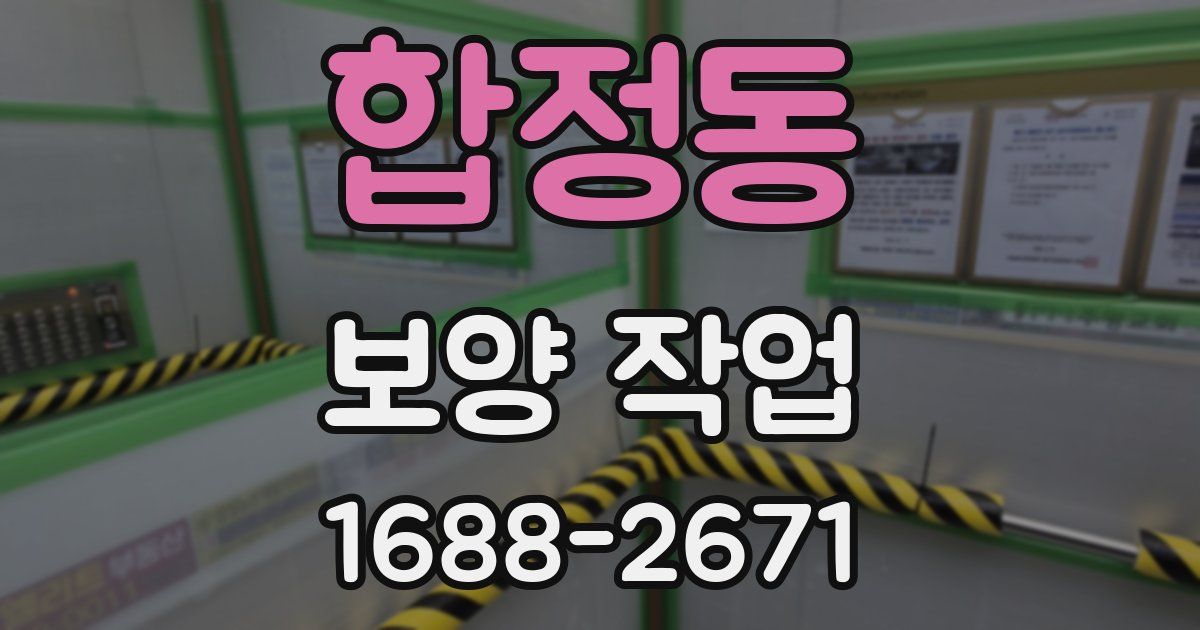 합정동 보양 작업