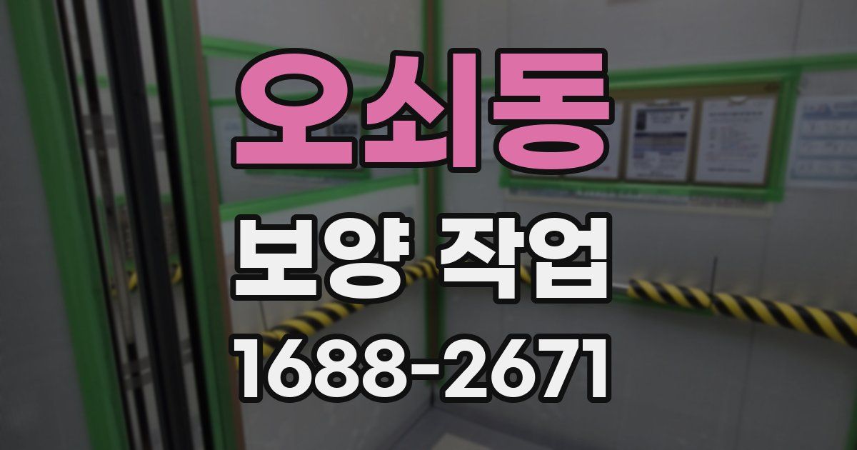 오쇠동 보양 작업