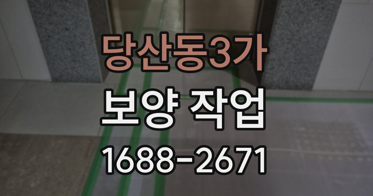 당산동3가 보양 작업
