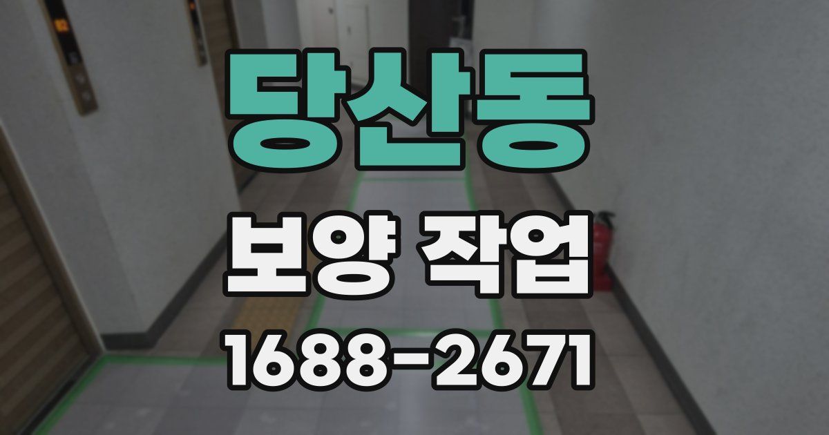 당산동 보양 작업