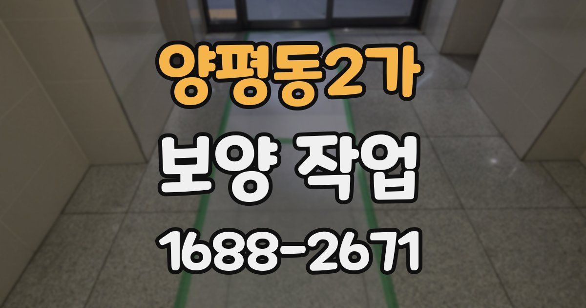 양평동2가 보양 작업