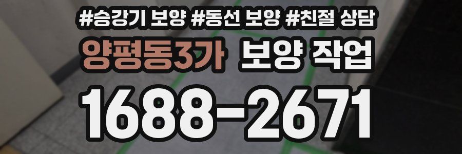 양평동3가 보양 작업