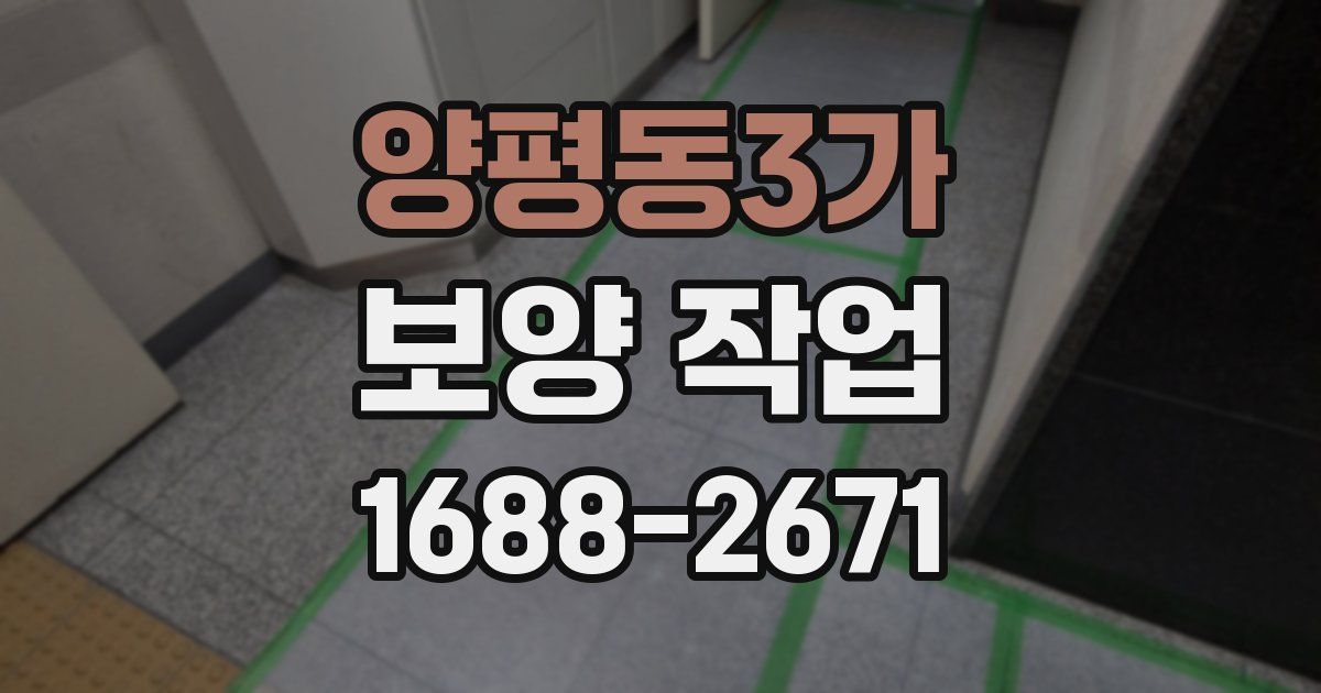 양평동3가 보양 작업