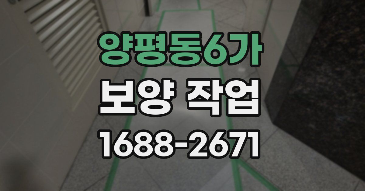 양평동6가 보양 작업