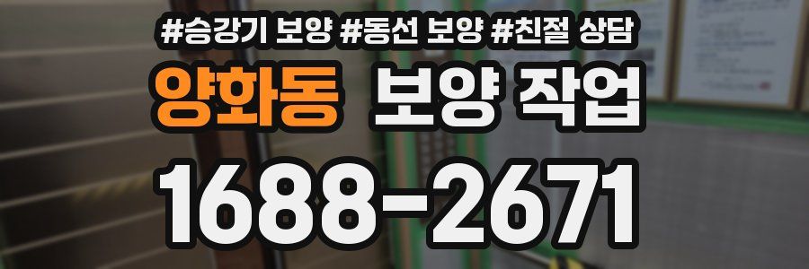 양화동 보양 작업