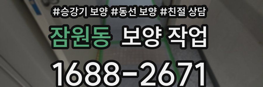 잠원동 보양 작업