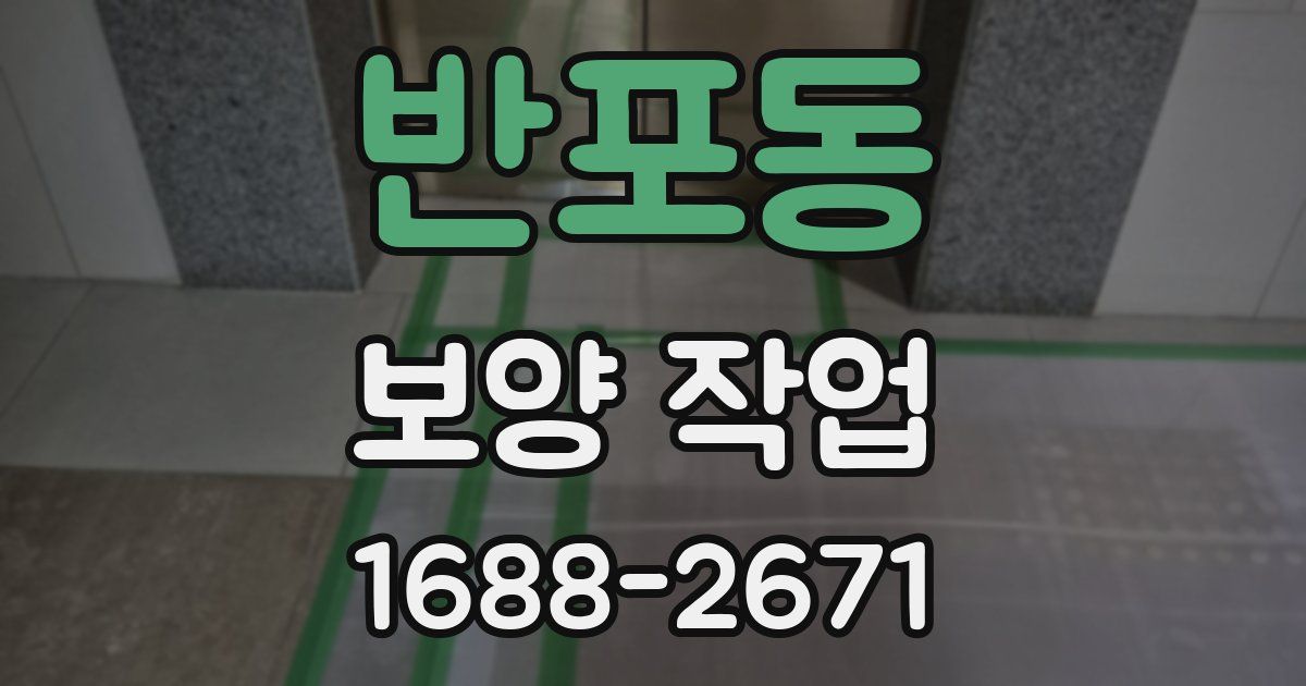반포동 보양 작업