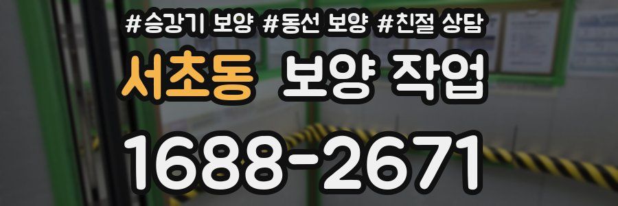 서초동 보양 작업