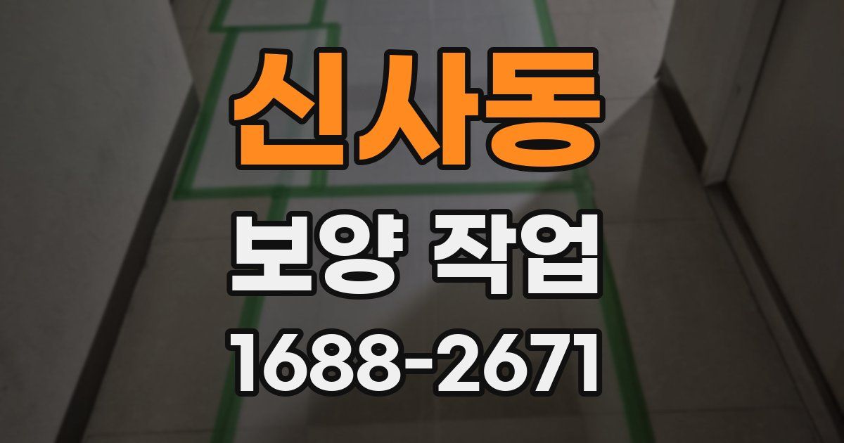신사동 보양 작업