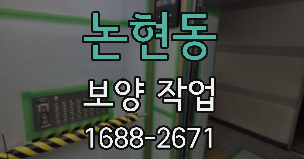 논현동 보양 작업