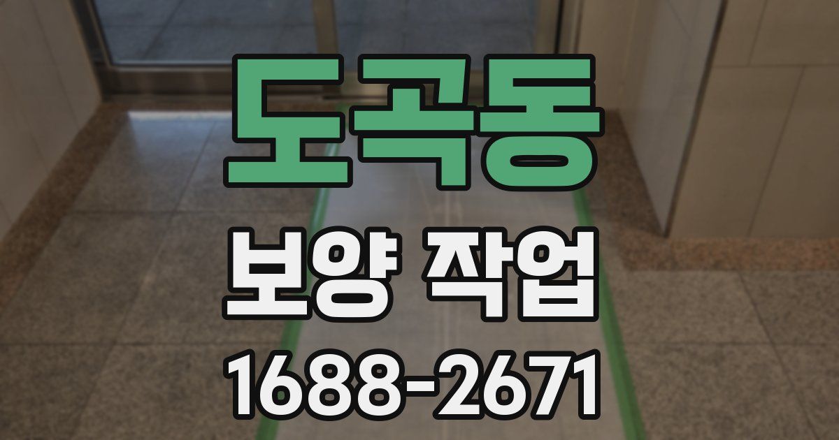 도곡동 보양 작업
