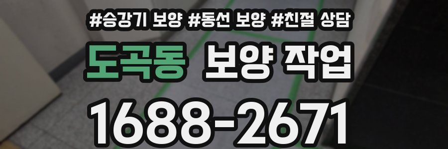 도곡동 보양 작업