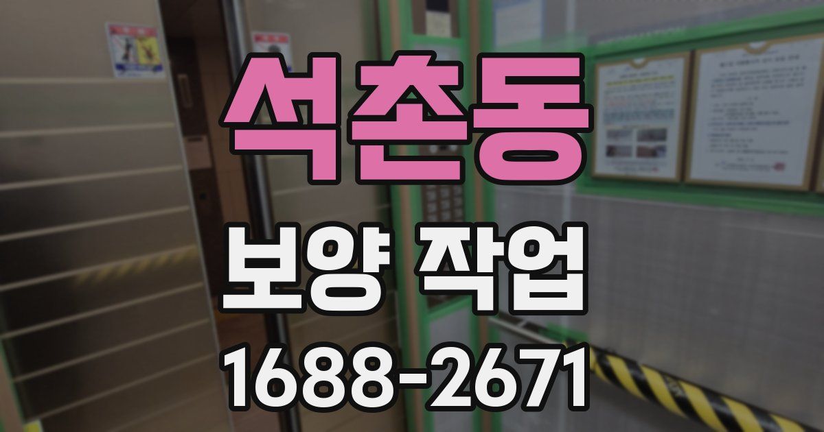 석촌동 보양 작업
