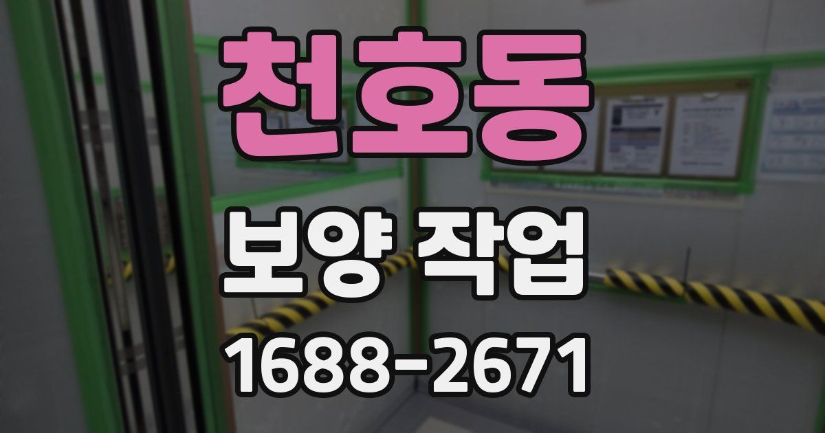 천호동 보양 작업