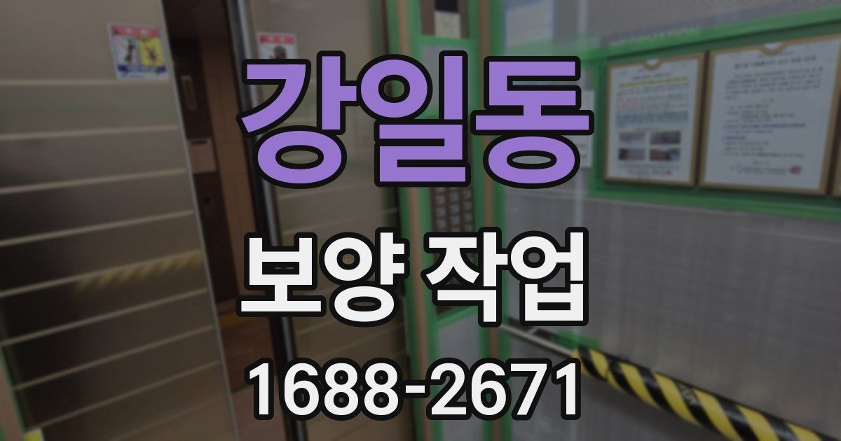 강일동 보양 작업
