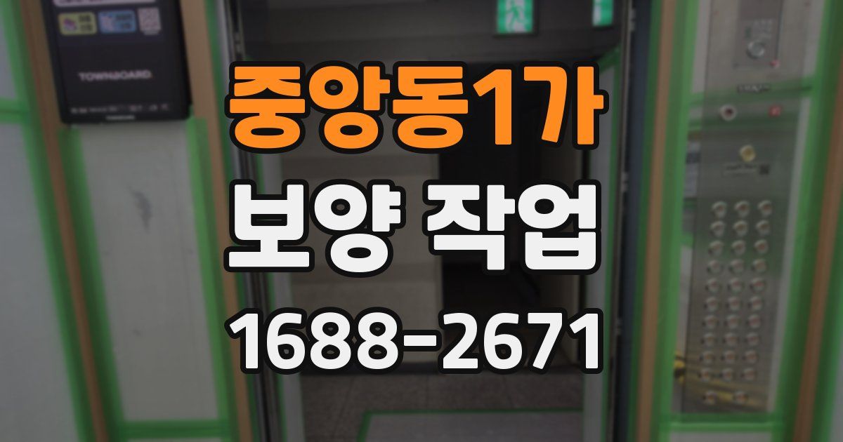 중앙동1가 보양 작업