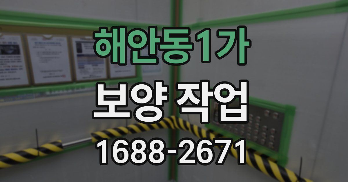 해안동1가 보양 작업