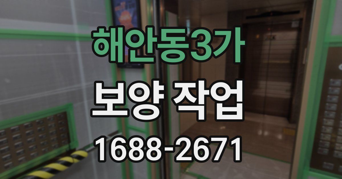 해안동3가 보양 작업