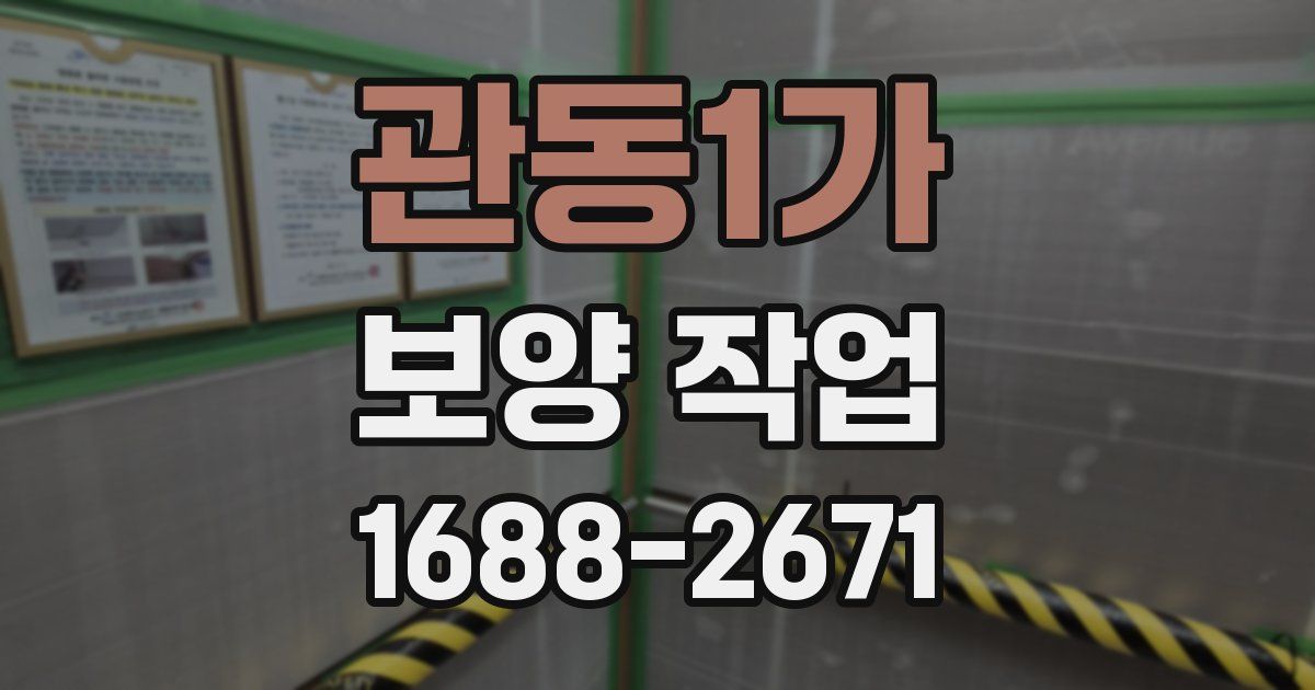 관동1가 보양 작업