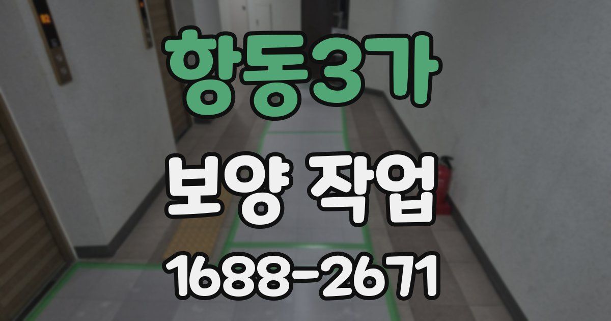 항동3가 보양 작업