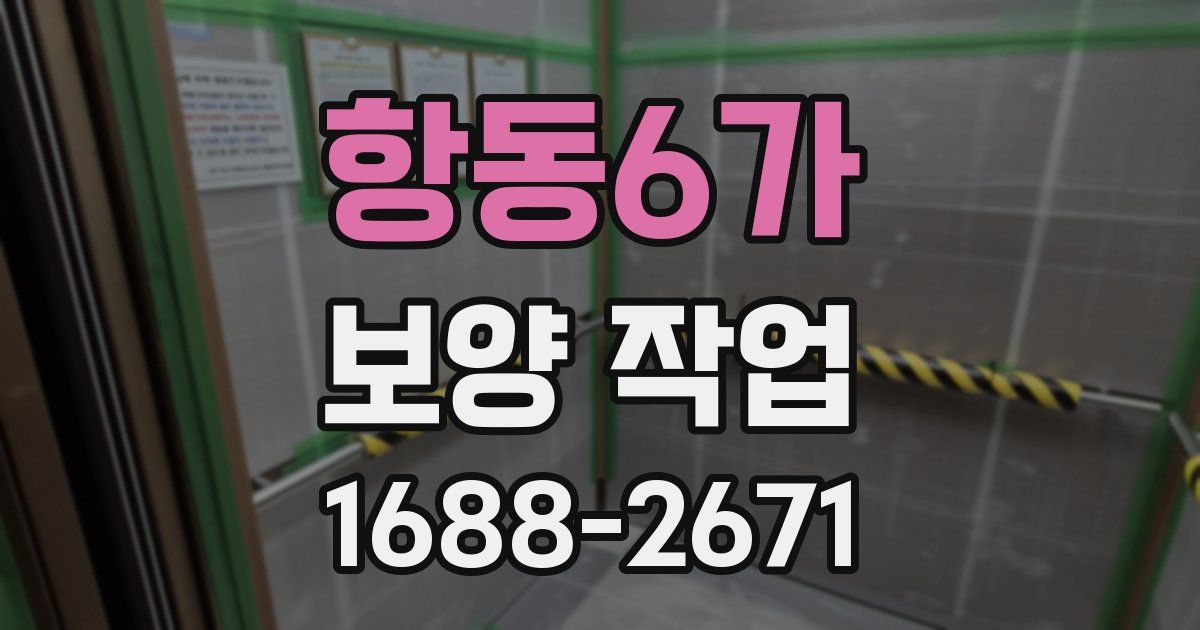 항동6가 보양 작업