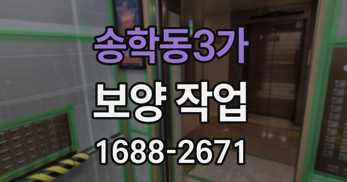송학동3가 보양 작업
