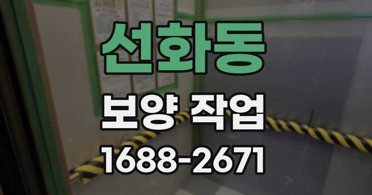 선화동 보양 작업